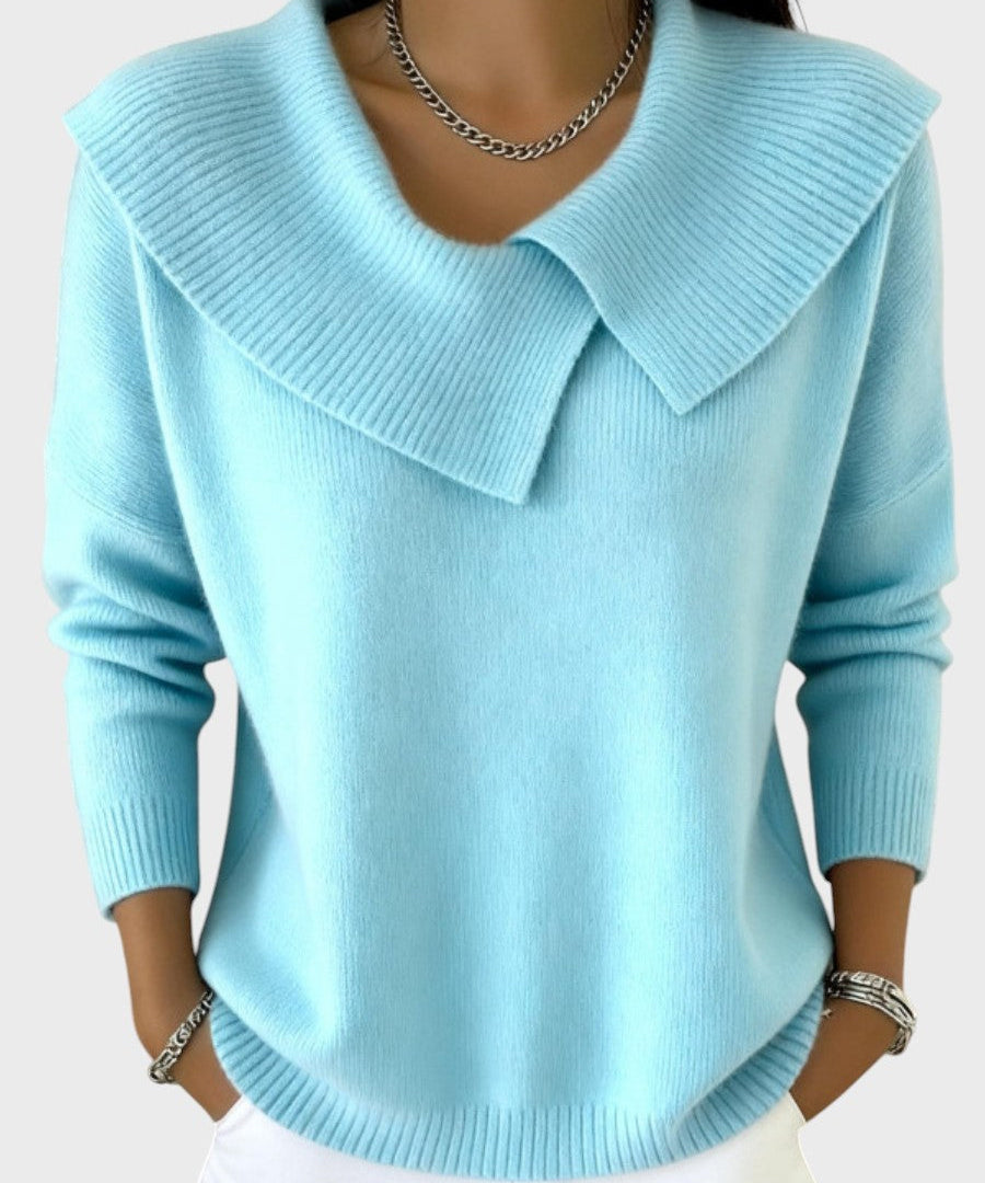 Barbora | Pulover Elegant Tricotat cu Guler Special