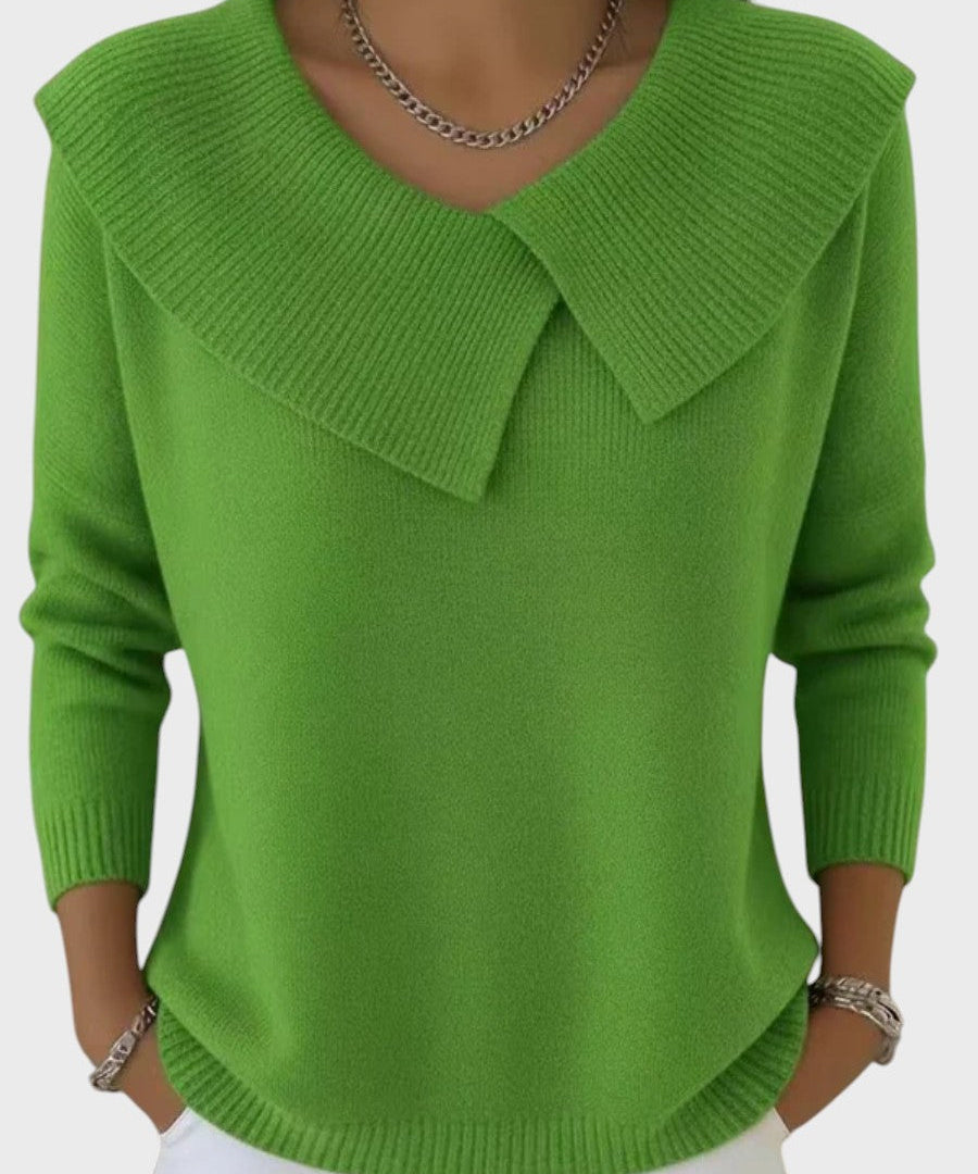 Barbora | Pulover Elegant Tricotat cu Guler Special