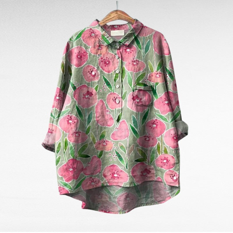 Thérèse | Bluză Elegantă din Pânză pentru Vară