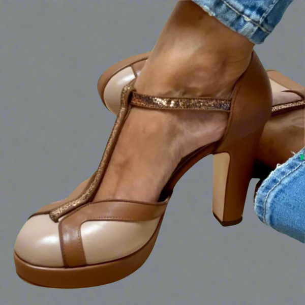 Krisztelina - Sandale cu toc elegante și confortabile