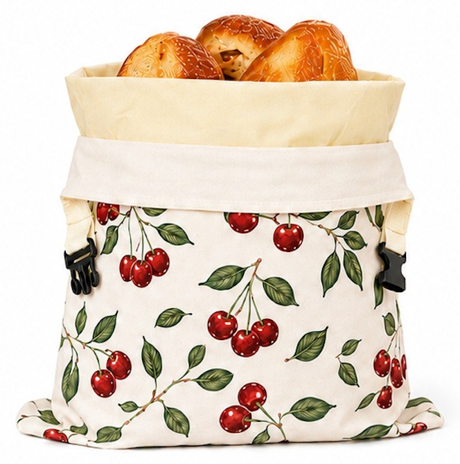 Sac pentru pâine din ceară de albine și 100% bumbac — Premium