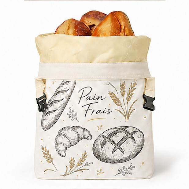 Sac pentru pâine din ceară de albine și 100% bumbac — Premium