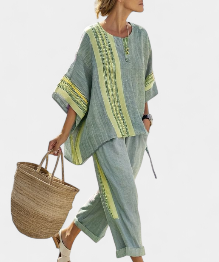 Lóra - Set Boho din In și Bambus