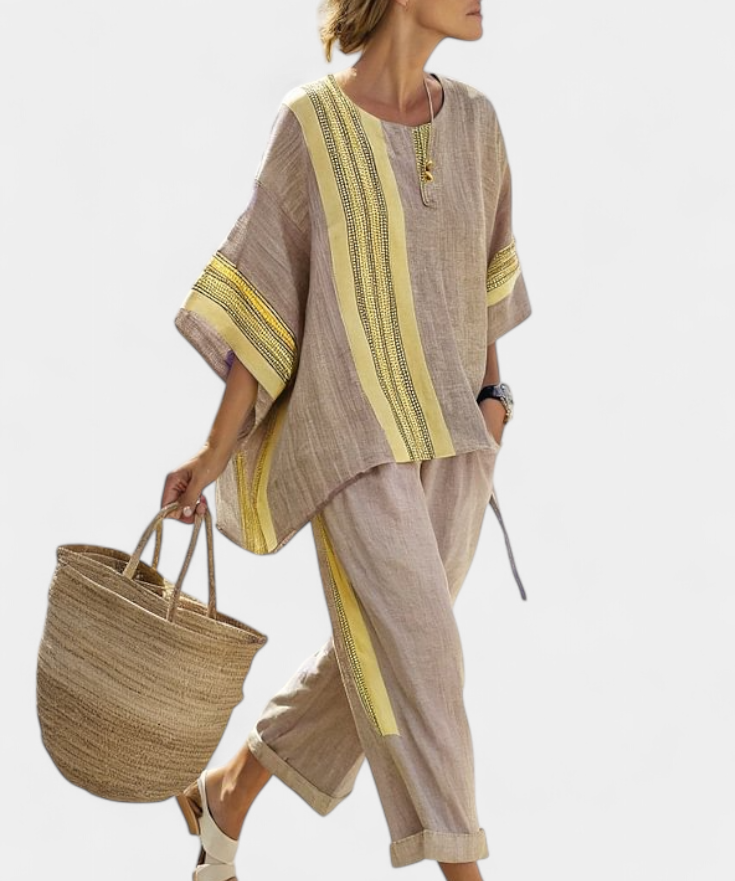 Lóra - Set Boho din In și Bambus