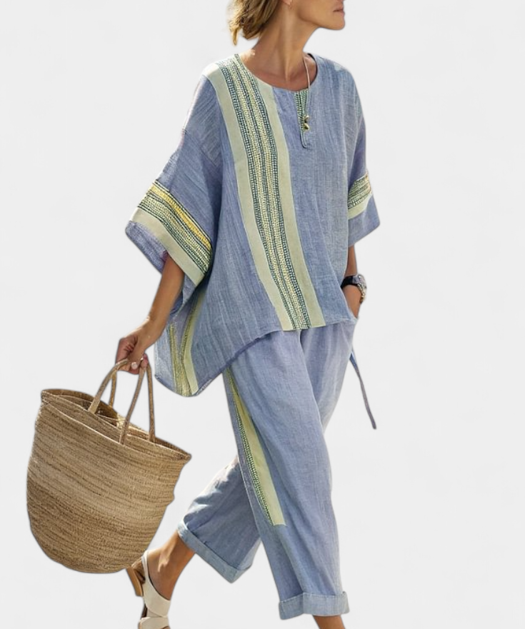 Lóra - Set Boho din In și Bambus