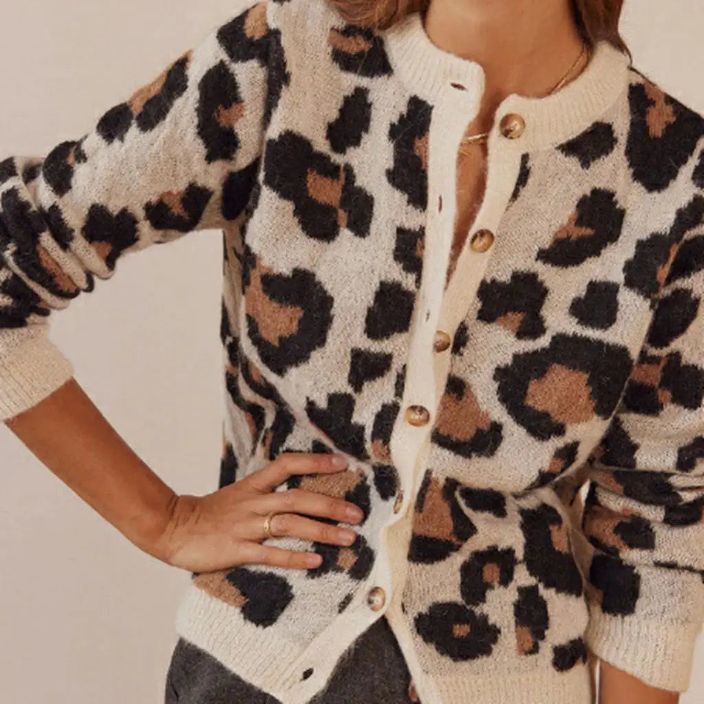 Kardigan Chloé cu imprimeu leopard