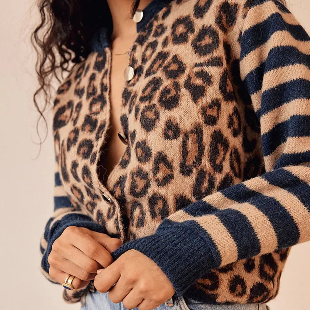 Kardigan Chloé cu imprimeu leopard