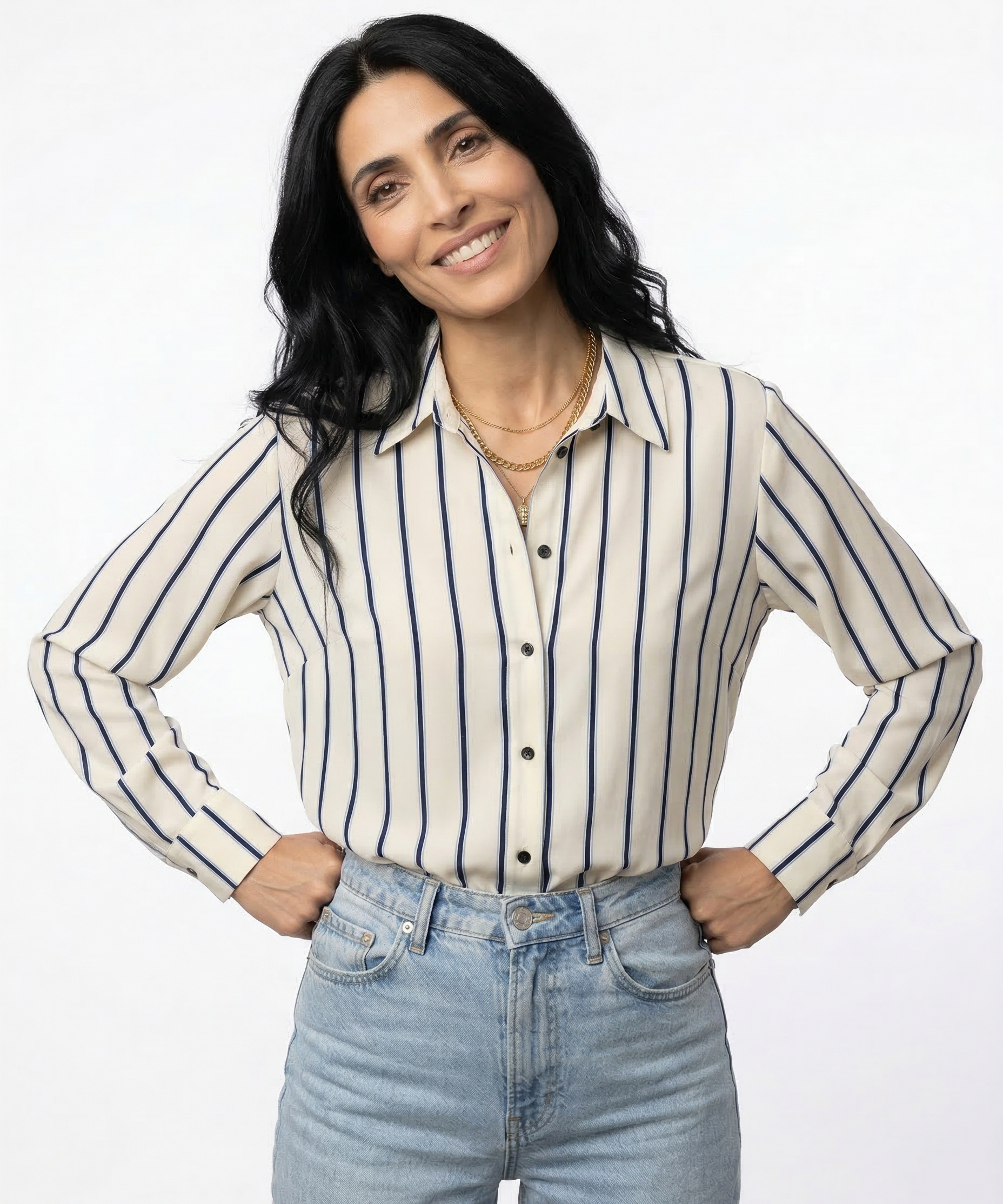 Cămașă Stripe Europeană