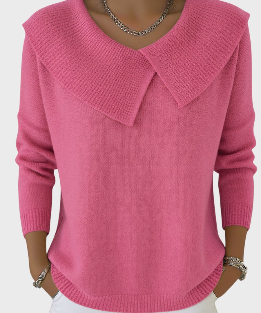 Barbora | Pulover Elegant Tricotat cu Guler Special