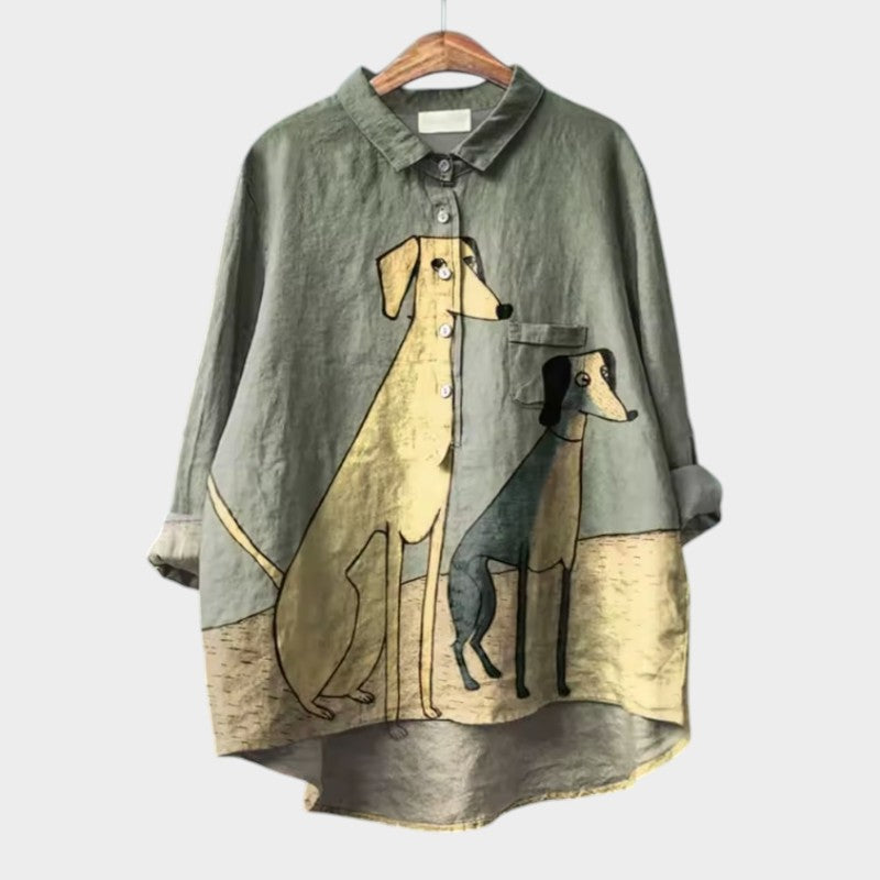 Amélie | Bluză elegantă din in pentru vară